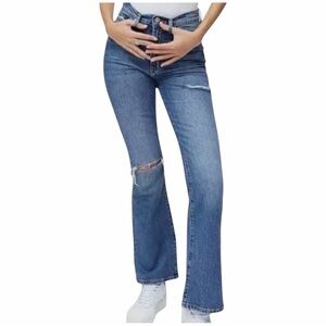 BDG Stretch High Rise Flare Jeans With Distressing Size 26